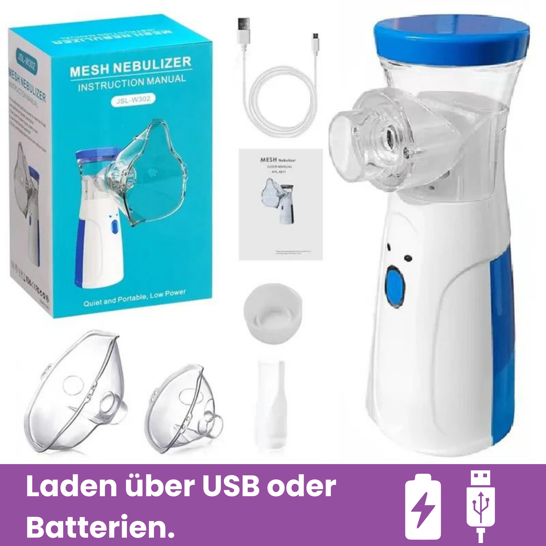 Love® Vernebler-Inhalator – tragbar und extrem leise (Nehmen Sie 2 und sparen Sie)